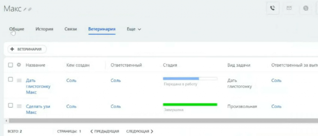 Учёт ветеринарных задач в Битрикс24 для НКО Учёт ветеринарных задач в Битрикс24 для НКО