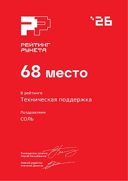 «Техническая поддержка» — 68 место